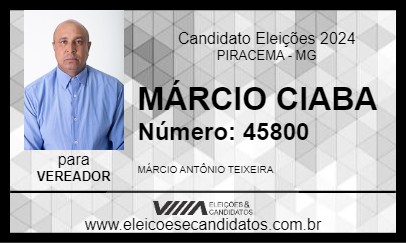 Candidato MÁRCIO CIABA 2024 - PIRACEMA - Eleições