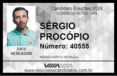 Candidato SÉRGIO PROCÓPIO 2024 - CÓRREGO NOVO - Eleições