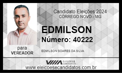 Candidato EDMILSON 2024 - CÓRREGO NOVO - Eleições