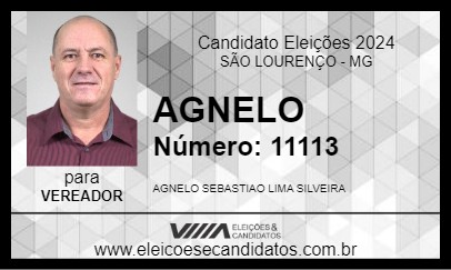 Candidato AGNELO 2024 - SÃO LOURENÇO - Eleições