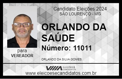 Candidato ORLANDO DA SAÚDE 2024 - SÃO LOURENÇO - Eleições