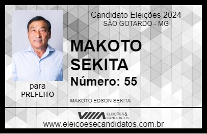 Candidato MAKOTO SEKITA 2024 - SÃO GOTARDO - Eleições