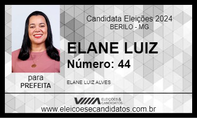 Candidato ELANE LUIZ 2024 - BERILO - Eleições