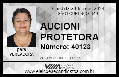 Candidato AUCIONI PROTETORA 2024 - SÃO LOURENÇO - Eleições