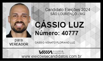 Candidato CÁSSIO LUZ 2024 - SÃO LOURENÇO - Eleições