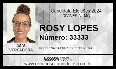 Candidato ROSY LOPES 2024 - DIVINÉSIA - Eleições