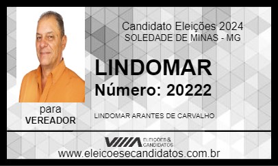 Candidato LINDOMAR 2024 - SOLEDADE DE MINAS - Eleições