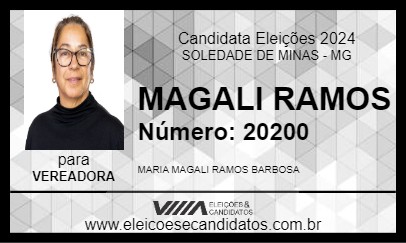 Candidato MAGALI RAMOS 2024 - SOLEDADE DE MINAS - Eleições