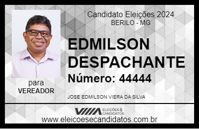 Candidato EDMILSON DESPACHANTE 2024 - BERILO - Eleições