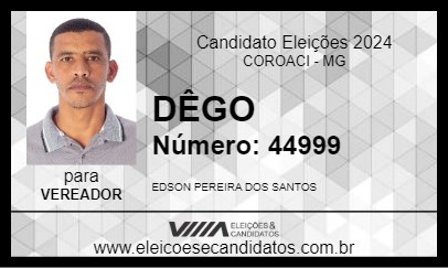 Candidato DÊGO 2024 - COROACI - Eleições