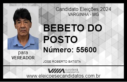 Candidato BEBETO DO POSTO 2024 - VARGINHA - Eleições