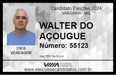 Candidato WALTER DO AÇOUGUE 2024 - VARGINHA - Eleições