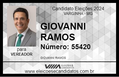 Candidato GIOVANNI RAMOS 2024 - VARGINHA - Eleições