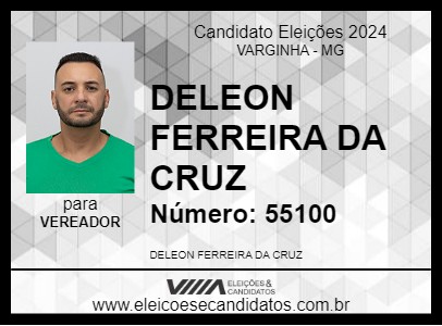 Candidato DELEON FERREIRA DA CRUZ 2024 - VARGINHA - Eleições