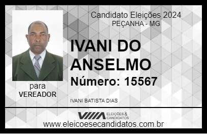 Candidato IVANI DO ANSELMO 2024 - PEÇANHA - Eleições