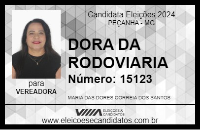 Candidato DORA DA RODOVIARIA 2024 - PEÇANHA - Eleições