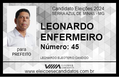 Candidato LEONARDO ENFERMEIRO 2024 - SERRA AZUL DE MINAS - Eleições