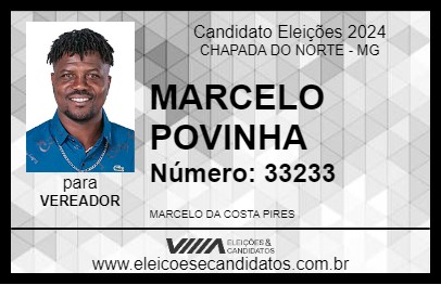 Candidato MARCELO POVINHA 2024 - CHAPADA DO NORTE - Eleições