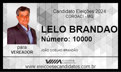 Candidato LELO BRANDAO 2024 - COROACI - Eleições