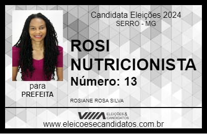 Candidato ROSI NUTRICIONISTA 2024 - SERRO - Eleições