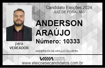 Candidato ANDERSON ARAÚJO 2024 - JUIZ DE FORA - Eleições