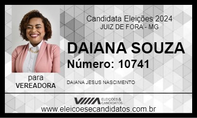 Candidato DAIANA SOUZA 2024 - JUIZ DE FORA - Eleições