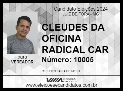 Candidato CLEUDES DA OFICINA RADICAL CAR 2024 - JUIZ DE FORA - Eleições