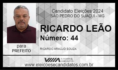 Candidato RICARDO LEÃO 2024 - SÃO PEDRO DO SUAÇUÍ - Eleições