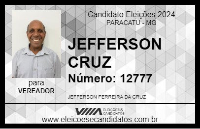 Candidato JEFFERSON CRUZ 2024 - PARACATU - Eleições