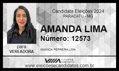 Candidato AMANDA LIMA 2024 - PARACATU - Eleições