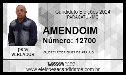 Candidato AMENDOIM 2024 - PARACATU - Eleições