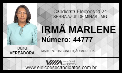 Candidato IRMÃ MARLENE 2024 - SERRA AZUL DE MINAS - Eleições