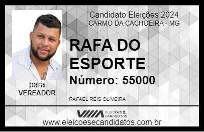 Candidato RAFA DO ESPORTE 2024 - CARMO DA CACHOEIRA - Eleições