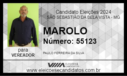 Candidato MAROLO 2024 - SÃO SEBASTIÃO DA BELA VISTA - Eleições