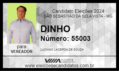 Candidato DINHO 2024 - SÃO SEBASTIÃO DA BELA VISTA - Eleições