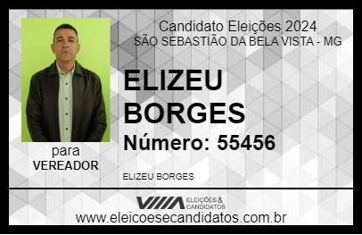 Candidato ELIZEU BORGES 2024 - SÃO SEBASTIÃO DA BELA VISTA - Eleições