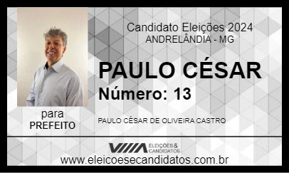 Candidato PAULO CÉSAR 2024 - ANDRELÂNDIA - Eleições