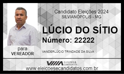 Candidato LÚCIO DO SÍTIO 2024 - SILVIANÓPOLIS - Eleições