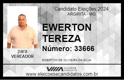 Candidato EWERTON TEREZA 2024 - ARGIRITA - Eleições