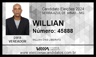 Candidato WILLIAN 2024 - SERRA AZUL DE MINAS - Eleições