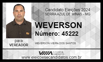 Candidato WEVERSON 2024 - SERRA AZUL DE MINAS - Eleições