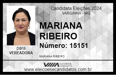 Candidato MARIANA RIBEIRO 2024 - VARGINHA - Eleições