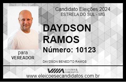 Candidato DAYDSON RAMOS 2024 - ESTRELA DO SUL - Eleições