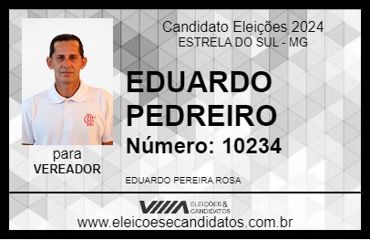 Candidato EDUARDO PEDREIRO 2024 - ESTRELA DO SUL - Eleições