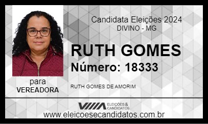 Candidato RUTH GOMES 2024 - DIVINO - Eleições