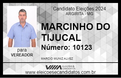 Candidato MARCINHO DO TIJUCAL 2024 - ARGIRITA - Eleições