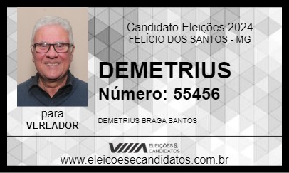 Candidato DEMETRIUS 2024 - FELÍCIO DOS SANTOS - Eleições