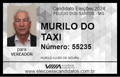 Candidato MURILO DO TAXI 2024 - FELÍCIO DOS SANTOS - Eleições