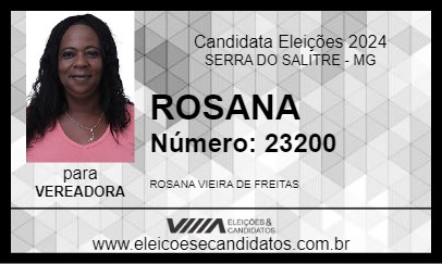 Candidato ROSANA 2024 - SERRA DO SALITRE - Eleições