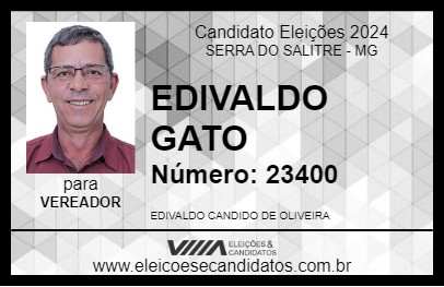 Candidato EDIVALDO GATO 2024 - SERRA DO SALITRE - Eleições